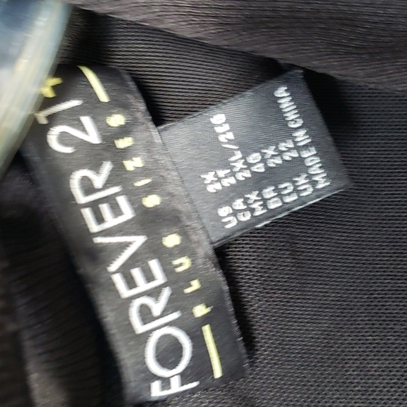 F21 Forever21 Lace Up Choker Bodysuit Thong Plus Size Rave 2x - Picture 10 of 13